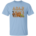 A light blue short-sleeve crewneck t-shirt featuring a large graphic print on the front. The graphic displays the text 'ASAP PROBLEMS' in a dripping metallic gold font, accompanied by illustrations of an amber liquor bottle, ice cubes, and a lime wedge.