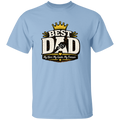 light blue shirt with Best DAD on the front with a white background