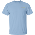Light blue t-shirt with 'kings of comedy' text on a white background