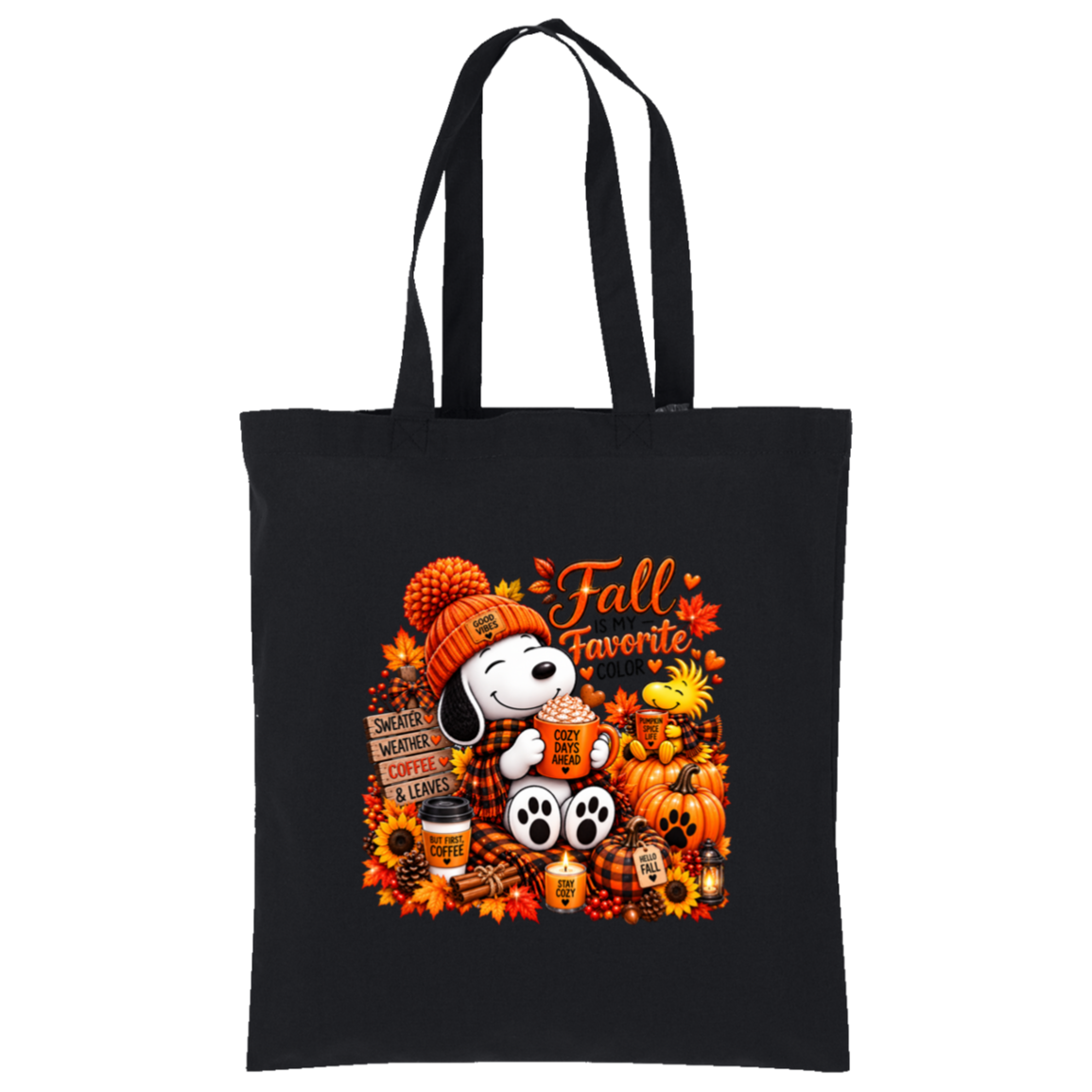 Celebrate cozy season with this colorful “Fall Is My Favorite Color” design filled with pumpkins, falling leaves, pumpkin-spice vibes, warm plaid details, and plenty of autumn charm. A fun seasonal choice for T-shirts, sweatshirts, and tote bags. 🍂🎃☕