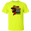 Yellow t-shirt with a graphic of a man wearing a hat and text on a white background