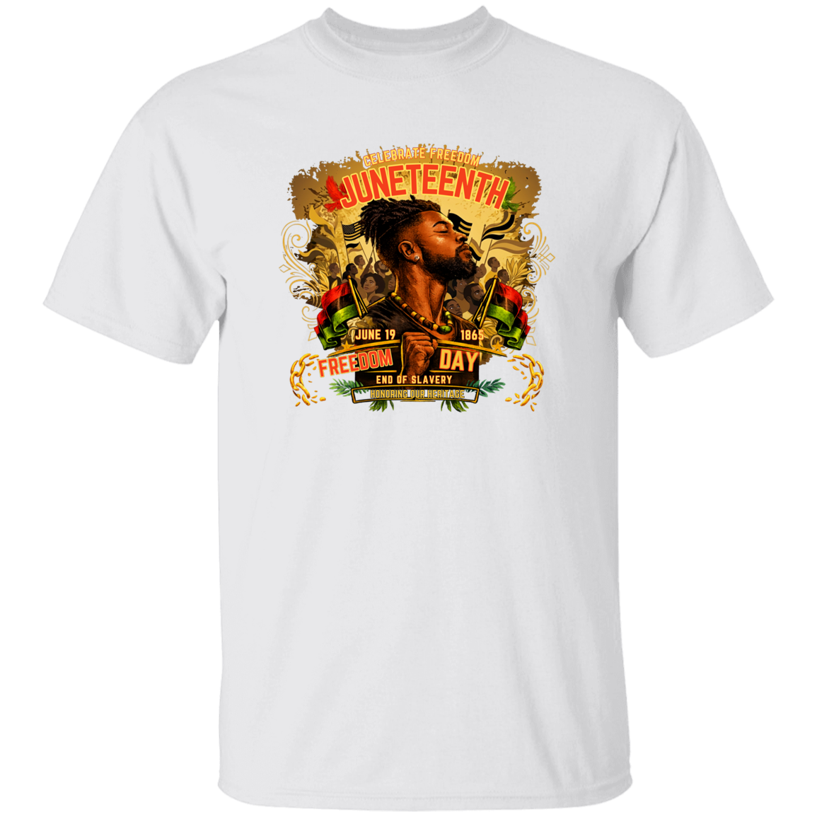 Juneteenth Freedom Day white T-Shirt