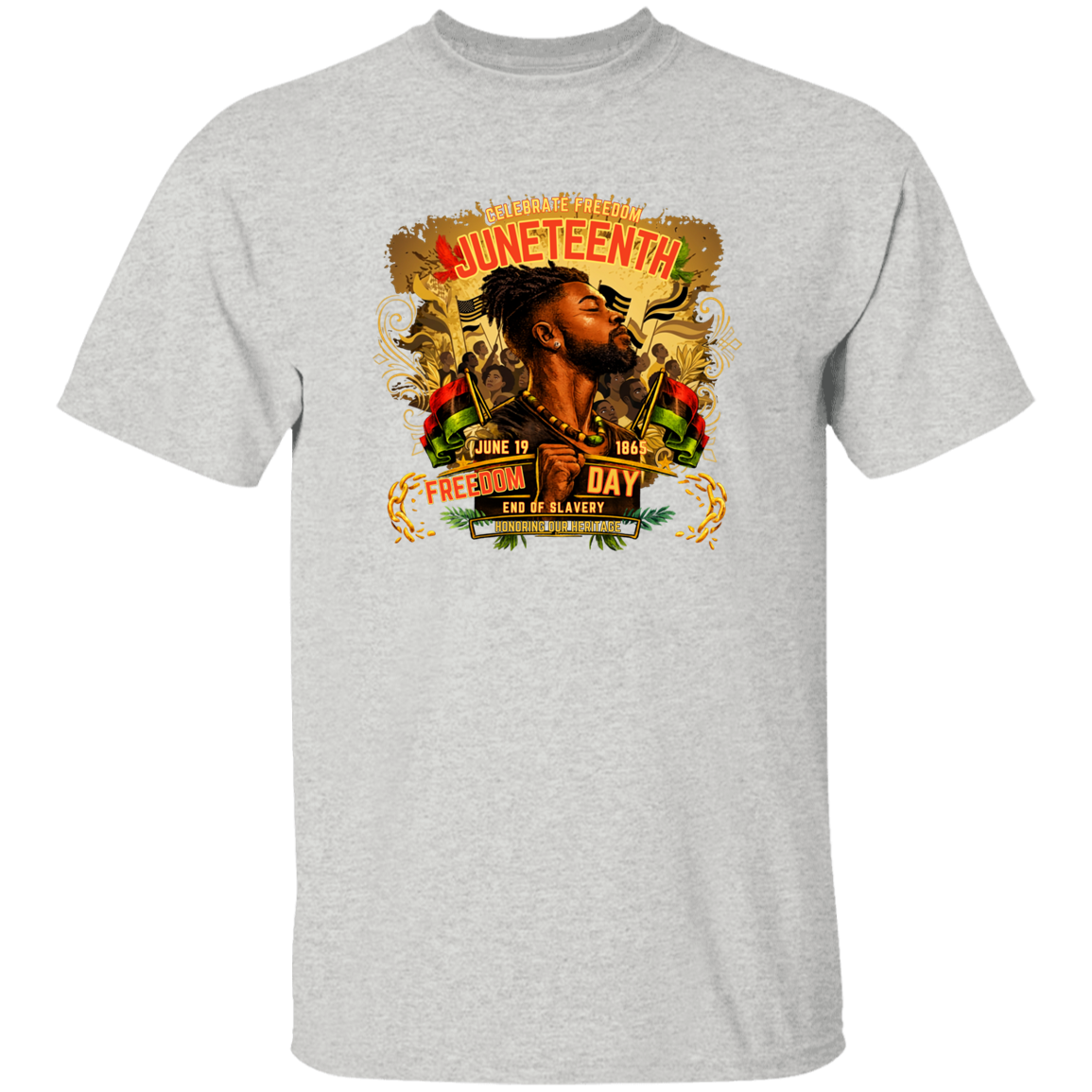 Juneteenth Freedom Day Ash T-Shirt
