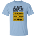 Light blue t-shirt with motivational text design on a white background