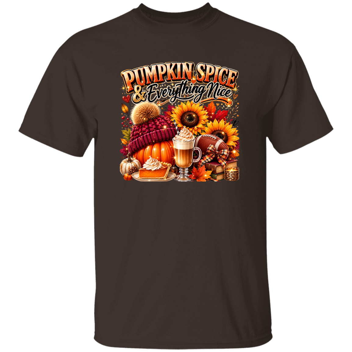 Dark chocolate t-shirt with a turkey graphic and text on a white background